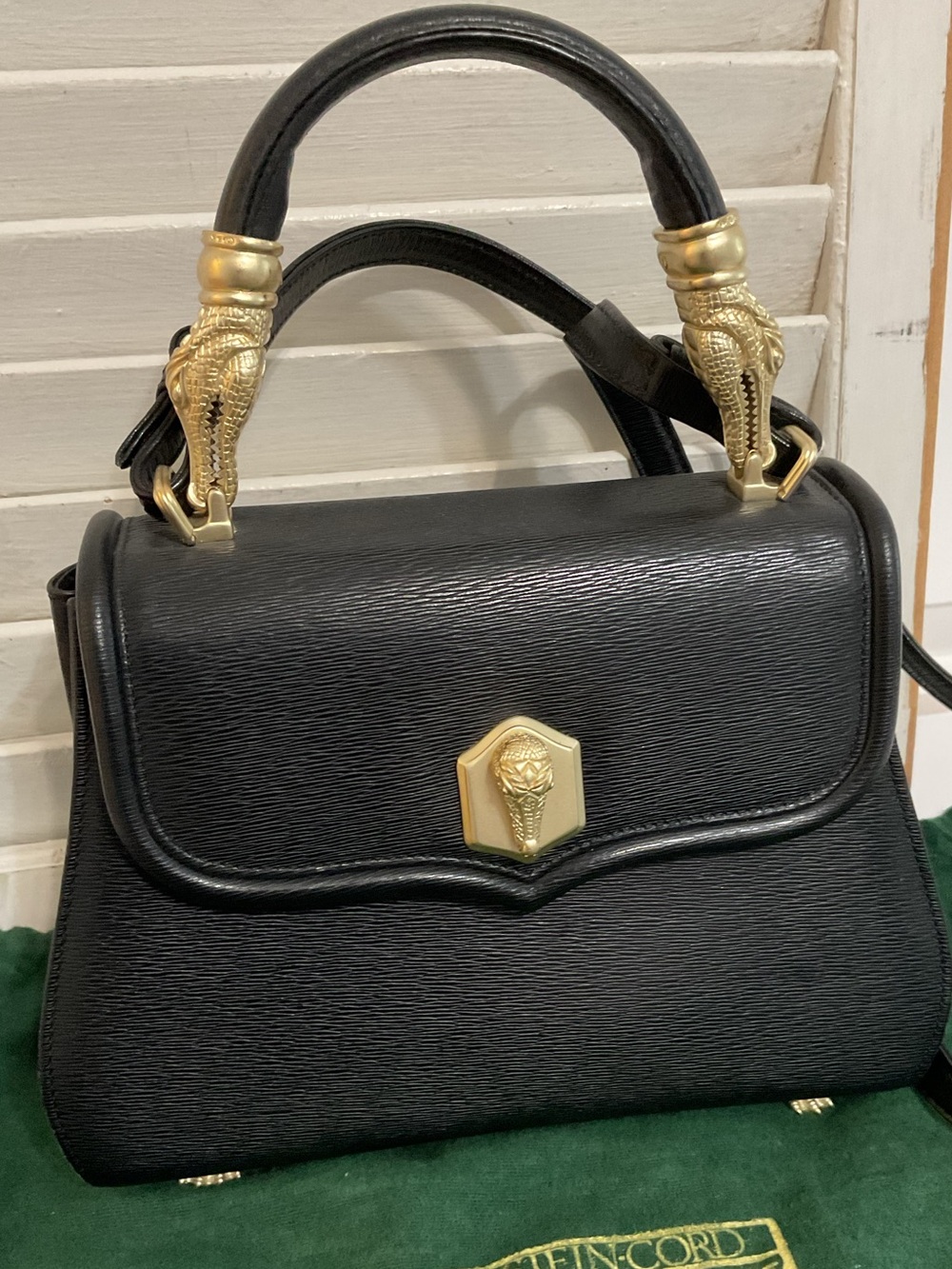 Barry Kieselstein_Cord Leather Trophy Alligator Hardware Bag